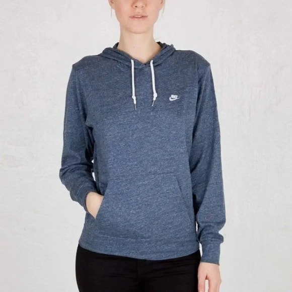 Nike Vintage Blue Time Out Pullover Hoodie XS - Picture 1 of 6